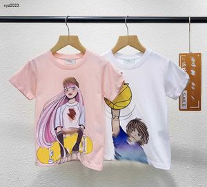 Moda T-shirty kreskówka Wzorka postaci ubrania dla dzieci Rozmiar 100-150 chłopców Summer Short Sleeve dziewczyna bawełniana koszulki Jan20