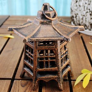 Candle Lantern Cast Iron Hanging Candle Holder Garden Tea Light Tealight Holder Outdoor Yard Lanterns Decoration Metal Crafts Anti321C