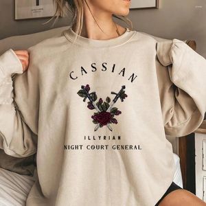 Kadın Hoodies Illyrian Eğitim Kampı Sweatshirt Sarah J Maas Hoodie Acotar Velaris Jumper Gece Mahkemesi Gömleği Retro Cassian Sweatshir