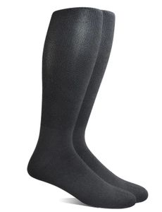 Yomandamor Mens 4 Pairs Over the Calf Super Soft DiabeticDress Socks with Seamless Toe 240129