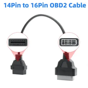 Conector de diagnóstico profissional de 16 pinos para nissan 14 pinos para adaptador fêmea obd2 cabe em 14 pinos obd obdii