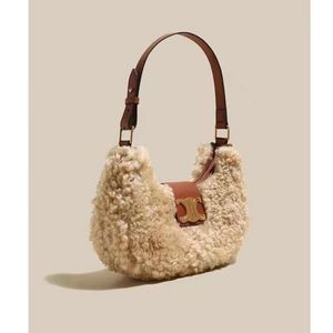 Nuova borsa a tracolla singola a spalla in pelliccia di peluche invernale con sella sotto le ascelle, borsa da donna 2024 Design Fashion 78% di sconto Negozio all'ingrosso