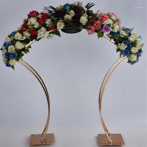 2PCS Wedding Arch Gold Tacdrop ​​Stand Metal Ramka do dekoracji ślubnej 38 -calowa wysokość kwiatowa duża dekoracje stolika centralnego1210q