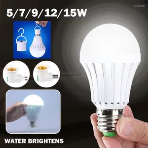 Nocne światła Inteligentne światło awaryjne E27 Camping Lattern Lantern LED Touch Up Latka 5/7/9/12/15W