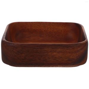 Bowls Salad Bowl Wood Dish Wooden Trays For Decor Serving Fruit Plate Small Bread Child
