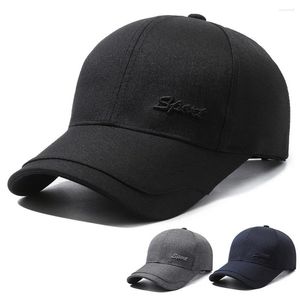 Ball Caps Four Seasons Men Baseball Sports Hats Cotton 56-60cm Adjustable Embroidery Simple Style Patchwork Brim Design Gentleman