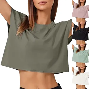 Damen-T-Shirts, Oberteile, 2024, Batwing-Tunika, solide, kurze Ärmel, Basic-Bluse, lockere Passform, lässiges T-Shirt