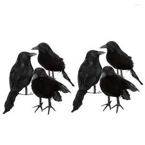 Dekoracja imprezowa 1-4pcs Halloween Crow Fake Bird Toys Ravens Prop Fancy Dress