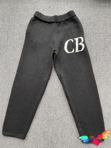 Calças masculinas CB Logo Cole Buxton 2024 Homens Mulheres Merino Lã Relaxado 1:1 Preto Jogger Sweatpants Straight Leg Calças