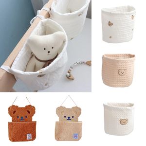 Bedside Storage Bag Baby Crib Organizer Hanging for Dormitory Bed Bunk Hospital Rails Book Toy Diaper Pockets Holder 240129