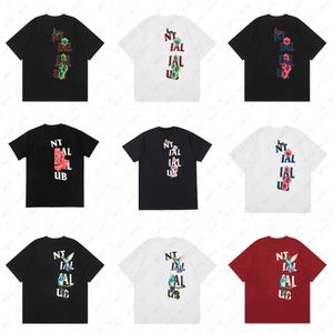 Tasarımcı Erkek Tişört Moda Sosyal Tişört Sosyal Kulüp Top Klasik Desen Dekorasyon Yüksek Sokak Yuvarlak Boyun Kısa Kollu Tshirt