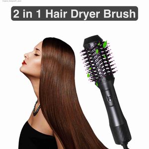 Hair Dryers Hair Dryer Brush 2 IN 1 Dryer and Straightening Brush Hair Blower Brush Electric Hair Curling Comb Hair Dryers Q240131