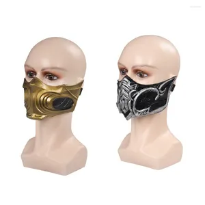 Party Supplies Mortal Cos Kombat Sub-Zero Cosplay Scorpion Mask Latex Masks Helmet Masquerade Halloween Costume Props Accessories