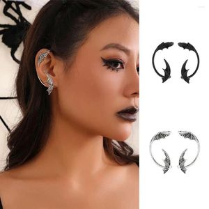 Brincos traseiros de liga de halloween, clipes de orelha de morcego, estilo coreano, gancho de lado único, acessórios de joias, gótico
