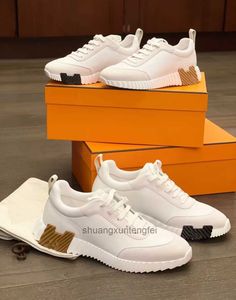 2023 Novas Cores Homens Saltando Sneaker Sapatos Luxo Bezerro Camurça Casual Esportes Goatskin Light Sole Low Top Trainers Conforto Caminhando Eu38-46 com Caixa