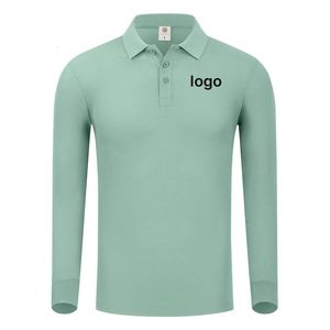 Zwykłe długie rękawowe koszulę polo mężczyzn kobiety solidne 3 przyciski Lapel T koszule jesienne zimowe polo golfowe zwykłe męskie topy odzież niestandardowa 240126