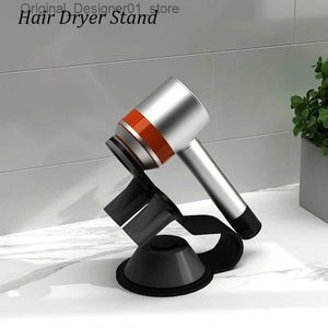 Hair Dryers Hair Dryer Stand Compatible Vertical Storage Rack Galvanized Steel Sheet Material Automatic Suction Nozzle For Home Accessories Q240131