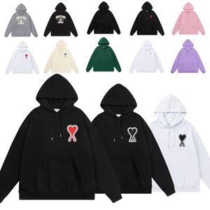 New Ami Couple Sweater Men's Classic Big Love Fashion Hoodies Hooded Couple Pullover Sweater Simple Casual Top Clothing