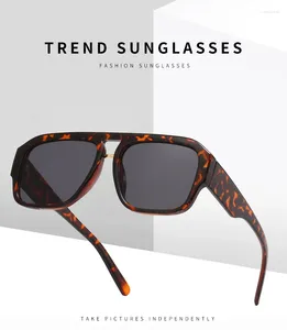 Solglasögon dubbel stråle fashionabla snyggt och mångsidiga för att köra pos män kvinnor UV400 Protectio