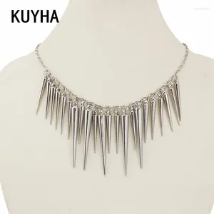 Pendant Necklaces Women Men Chokers Pendants Silver Color 316L Stainless Steel Jewelry Long Chain Link Arrival