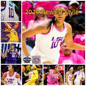 Angel Reese Hailey Van Lith LSU Tigers Maglia da basket da donna Last-Tear Poa Flau'jae Johnson Kateri Poole Jasmine Carson Hannah Gusters Alexis Morris LSU Maglie aa