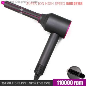 Hair Dryers New Professinal Leafless Hair Dryer Negative Lon Hair Care Quick Dry Home Powerful Hairdryer Constant Anion Electric Blow Dryer Q240131