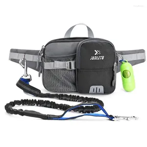 Dog Collars Retractable Hands Free Leash With Adjustable Waist Bag Phone Pouch Water Bottle Holder Reflective For Running Walking