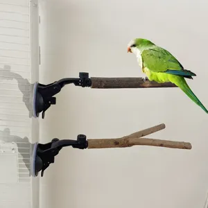 Diğer Kuş Malzemeleri 25 cm Papağan levrek Stand Vantuz ile ayarlanabilir Tasarım Hızlı Kurulum Kafes Kafes Aksesuarları için Macaw