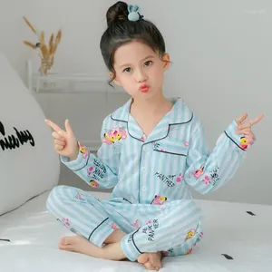 Clothing Sets Kids Pajamas Girls Cartoon Pattern Night Suit Children Sleepwear Pyjamas Girl Cotton Nightwear 2-12Y Teens Clothes Homewear