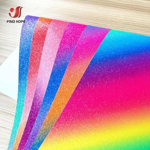 Vetrofanie Scintillante Arcobaleno multicolore Foglio permanente di vinile Autoadesivo Insegna artigianale Creazione di adesivi impermeabili Decalcomanie per tazze/vetri Cartoline di Natale