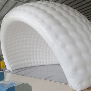 6M 20ft Großhandel Hochwertiges aufblasbares Luftkuppelzelt mit Werbeüberdachung und weißem Iglu mit LED-Leuchten für die Hochzeitsmesse