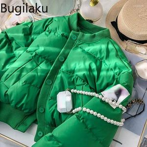 Kamek damski płaszcze Bugilaku Winter przybycie proste parkas kobiety solidny kolor luźne kurtki w stylu koreański styl mody uliczny