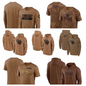 Hoodie Tennessee'''titans''men Women Youth''Brown 2023 Salute to Service Club Pullover Blue