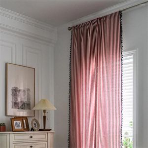 Curtain Modern Colorful Striped Red White Tulle Curtains For Living Room Bedroom Sheer Drape Window Treatments Kitchen
