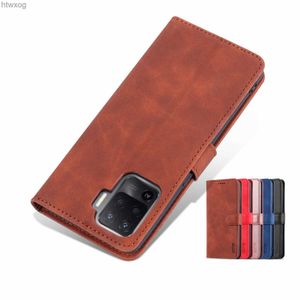 Bolsas de telefone celular de alta qualidade Flip Cover Capa ajustada para OPPO Reno5 Lite / Reno5 F Pu Leather Phone Bags Case Coldre com alça de fechamento AZNS YQ240131