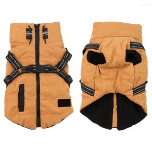 Abbigliamento per cani Cappotto invernale per animali domestici Gilet per cuccioli Giacca calda impermeabile con imbracatura per vestiti per cani di piccola taglia Yorkies Chihuahua