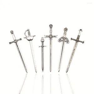 Decorative Figurines 1Set Alloy Model Long Sword Accessories For Children's Toys DIY Dollhouse Knight Role-playing Props