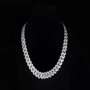 Chains Zhanhao Customized Pave Moissanite Diamond 18Inch 13 5mm Width Hip Hop Men Cuban Link Chain Necklace282s