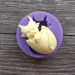 Backformen Niedlicher Drache Silikonform Gips Kuchen Dekorieren Diy Schokoladenwerkzeuge 3D-Form Handgemachte Seife