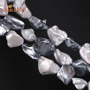Beads Baroque Irregular Shape Pearl Beads Electroplating Black White Shell Loose Spacer Beads 1620mm For Jewelry Making Diy Bracelets