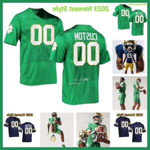 Anpassad 2024 NCAA College Notre Dame Fighting Irish Football Jersey Men Youth Women 12 Gundy 24 Brown 88 Anderson 90 Cassity 69 Bax 57 BA 41