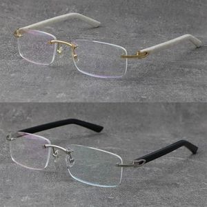 Factory Direct Rimless Women Man 18k Gold Frame Reading Glasses presbyopic Eyeglasses Metal Frames Myopic Optical Arms Plank 202w