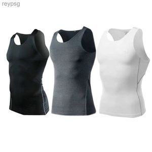 Men's Tank Tops Men Compression Fitness Tights Tank Top Quickly Dry Sleeveless High elasticity Gym Clothing Summer Mens Running Sport Vest YQ240131