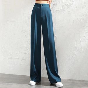 Women's Pants Womens Clothing 2024 Spring Summer Pencil Fashion Button Pockets Office Lady Elegant Casual Solid Trousers
