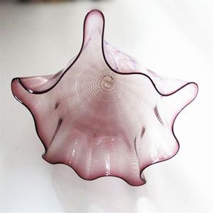 Mouth Blown Murano Glass Plates Hanging Craft Home Goods Wall Art Hand Blown Glass Wall Plates Blown Glass Decorative Wall Lamps300A