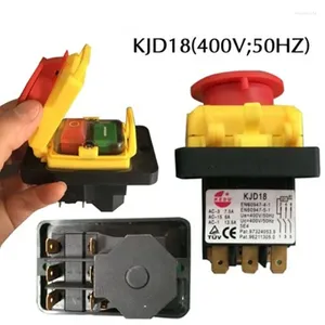 Smart Home Control KJD18 7Pins 15A 400V Waterproof Electromagnetic Emergency Push Button Switch For Garden Machine Tools