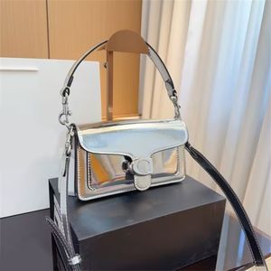10a модная дизайнерская сумка роскошная сумка через плечо Tabby подмышка сакош простая буква серебряного цвета маленькие квадратные сумки на ремне xb128