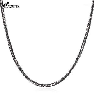 Black Box Chain 3mm Trendy Necklace For Men High Quality Mens Boys Jewelry Whole Aluminium Alloy 3 Size N204G1203Y