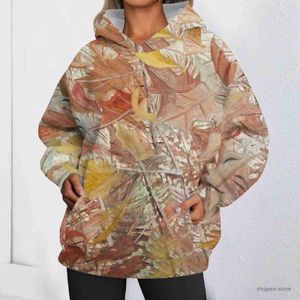 Men's Hoodies Sweatshirts WomenS Camouflage Hoodie Maple Leaf Printed Clothes Fleece Hooded Sweatshirt With Pockets Casual Autumn Pullover Jacket