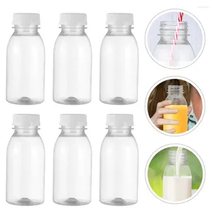 Bottiglie d'acqua 6 pezzi 100ml Bottiglia di plastica per bevande portatile a tenuta stagna per latte piccolo succo S